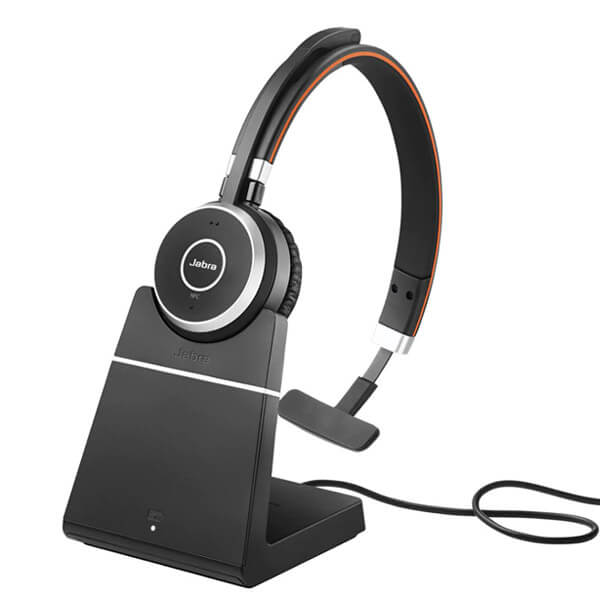 Jabra Evolve 65 SE MS Mono Headset with Charging Stand